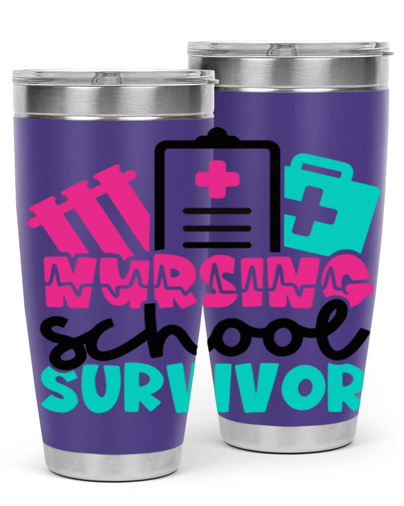 Nursing School Survivor Style Style 62#- nurse- tumbler