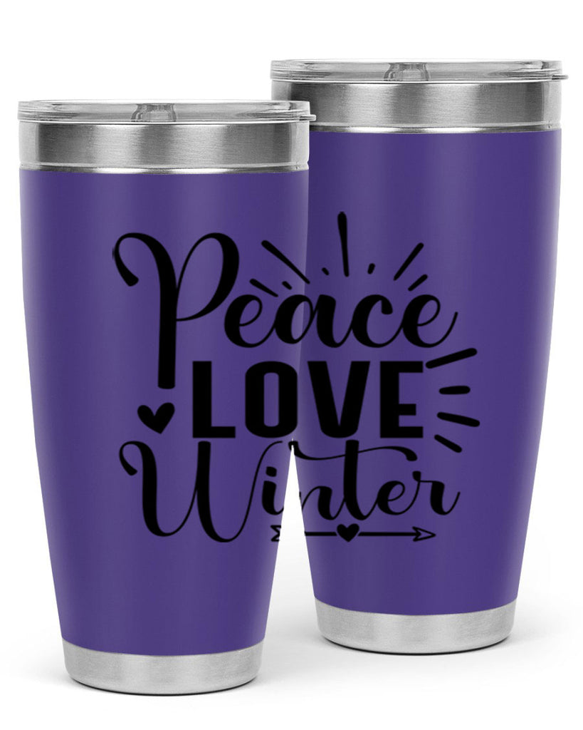 Peace Love Winter 331#- winter- Tumbler