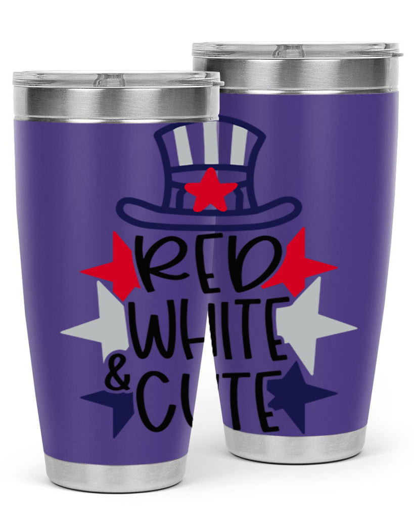 Red White Cute Style 169#- Fourt Of July- Tumbler