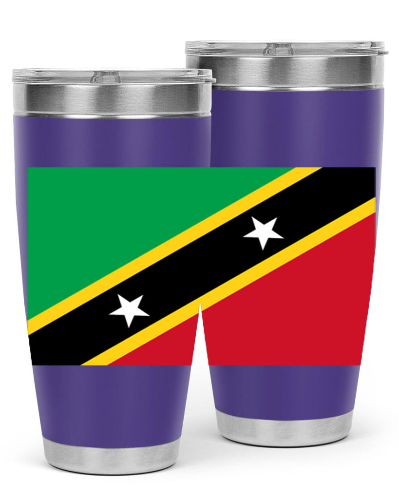 Saint Kitts and Nevis 52#- world flags- Tumbler