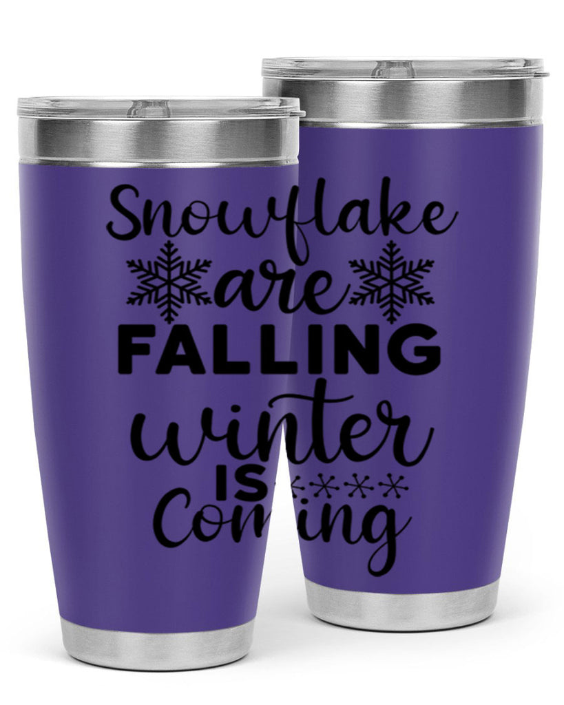 Snowflake Are Falling Winter Is 375#- winter- Tumbler