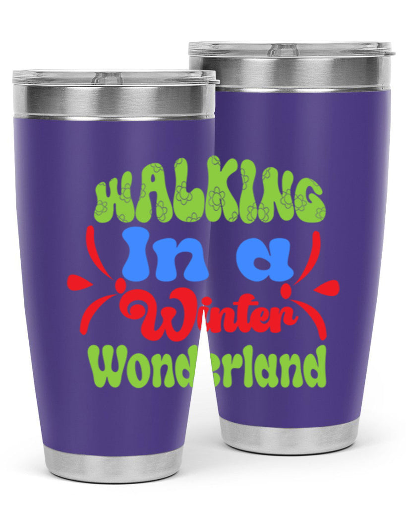 Walking in a winter wonderland 439#- winter- Tumbler