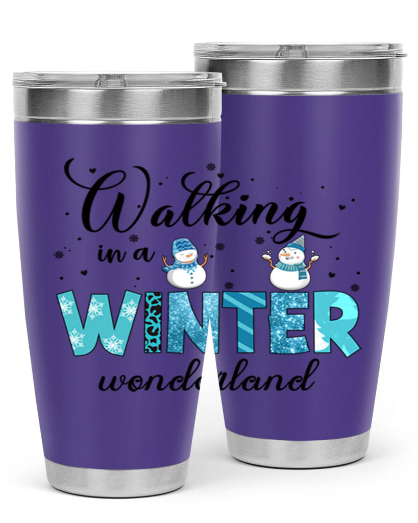 Walking in a winter wonderland 443#- winter- Tumbler