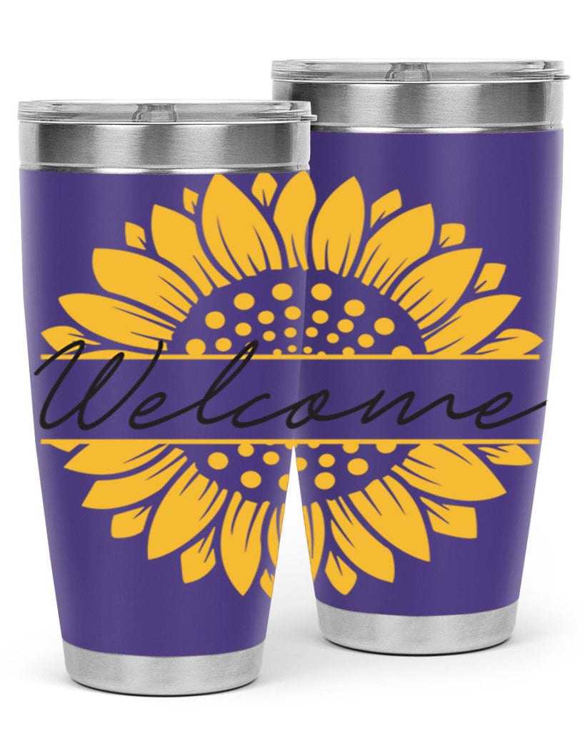 Welcome Sunflower585#- spring- Tumbler