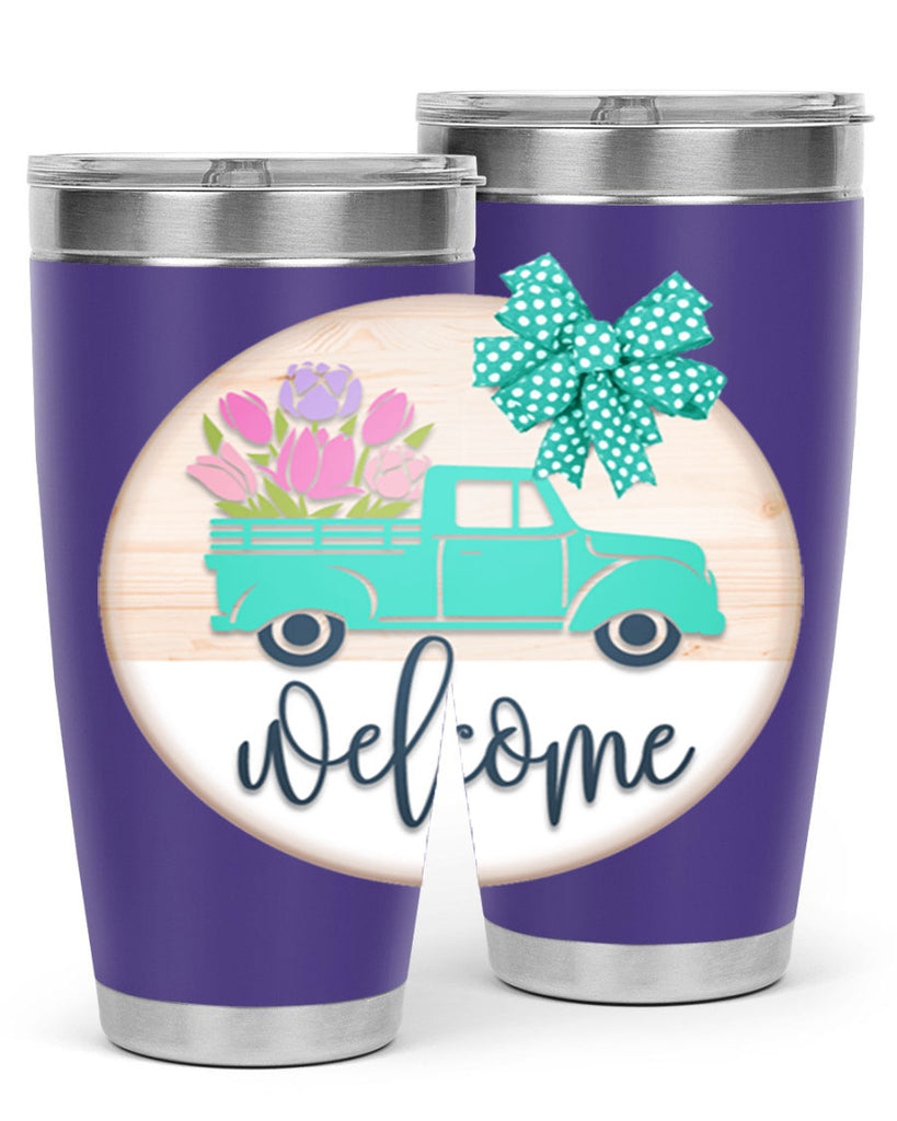 Welcome spring truck Mockup578#- spring- Tumbler
