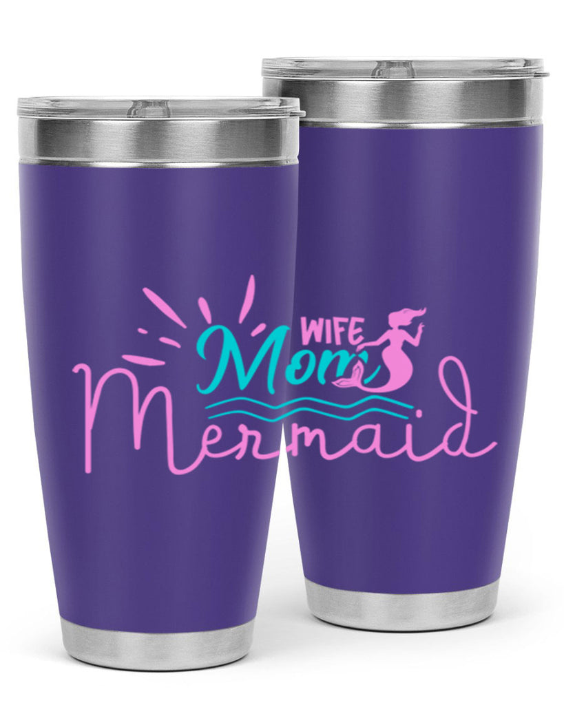 Wife Mom Mermaid 672#- mermaid- Tumbler