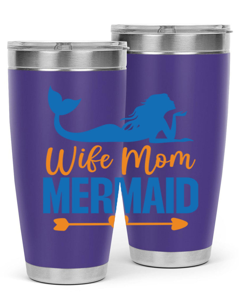Wife Mom Mermaid 673#- mermaid- Tumbler
