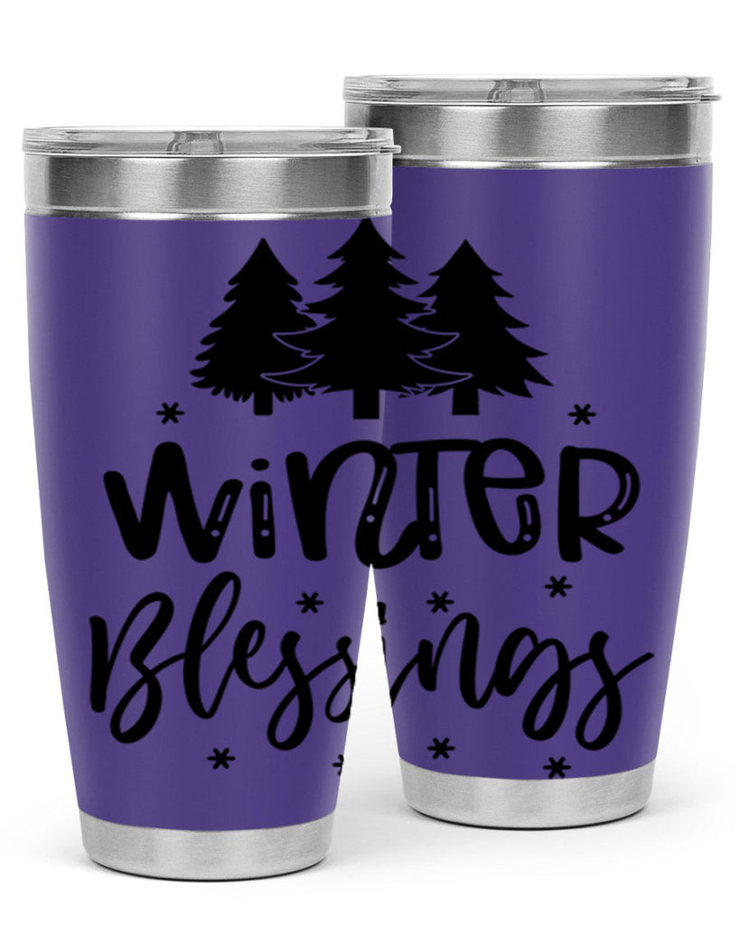 Winter Blessings 489#- winter- Tumbler