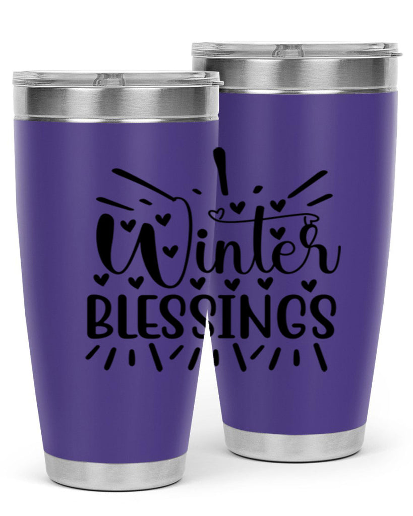 Winter Blessings 491#- winter- Tumbler