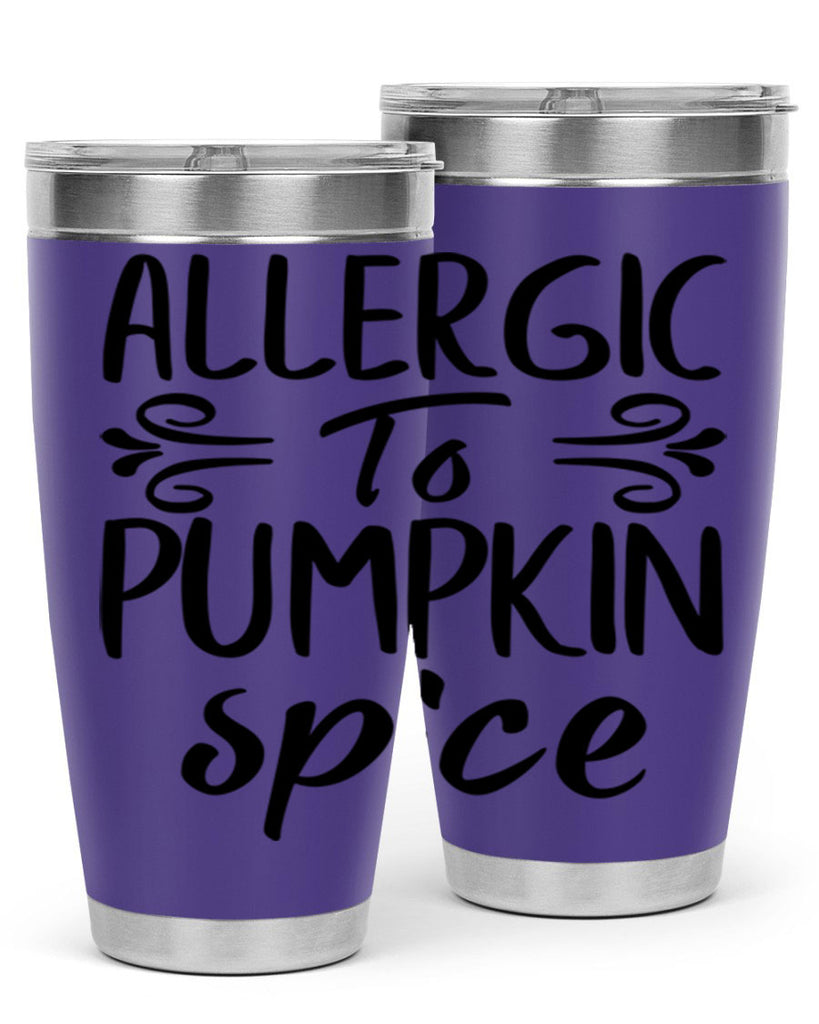 allergic to pumpkin spice 8#- fall- Tumbler