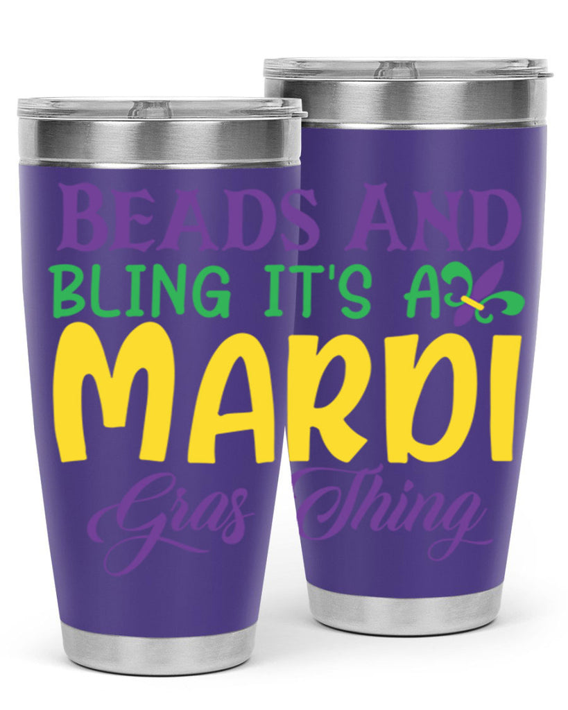 beads and bling its a mardi gras thing 86#- mardi gras- Tumbler