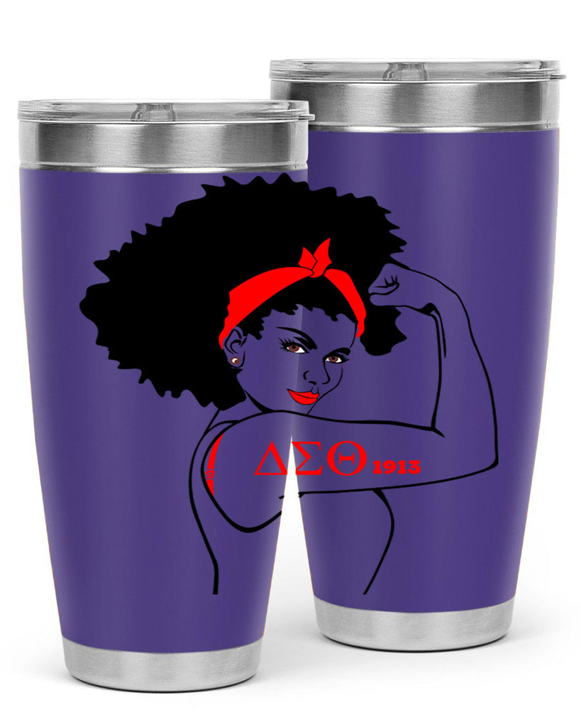 delta sigma theta 6#- black words phrases- Cotton Tank