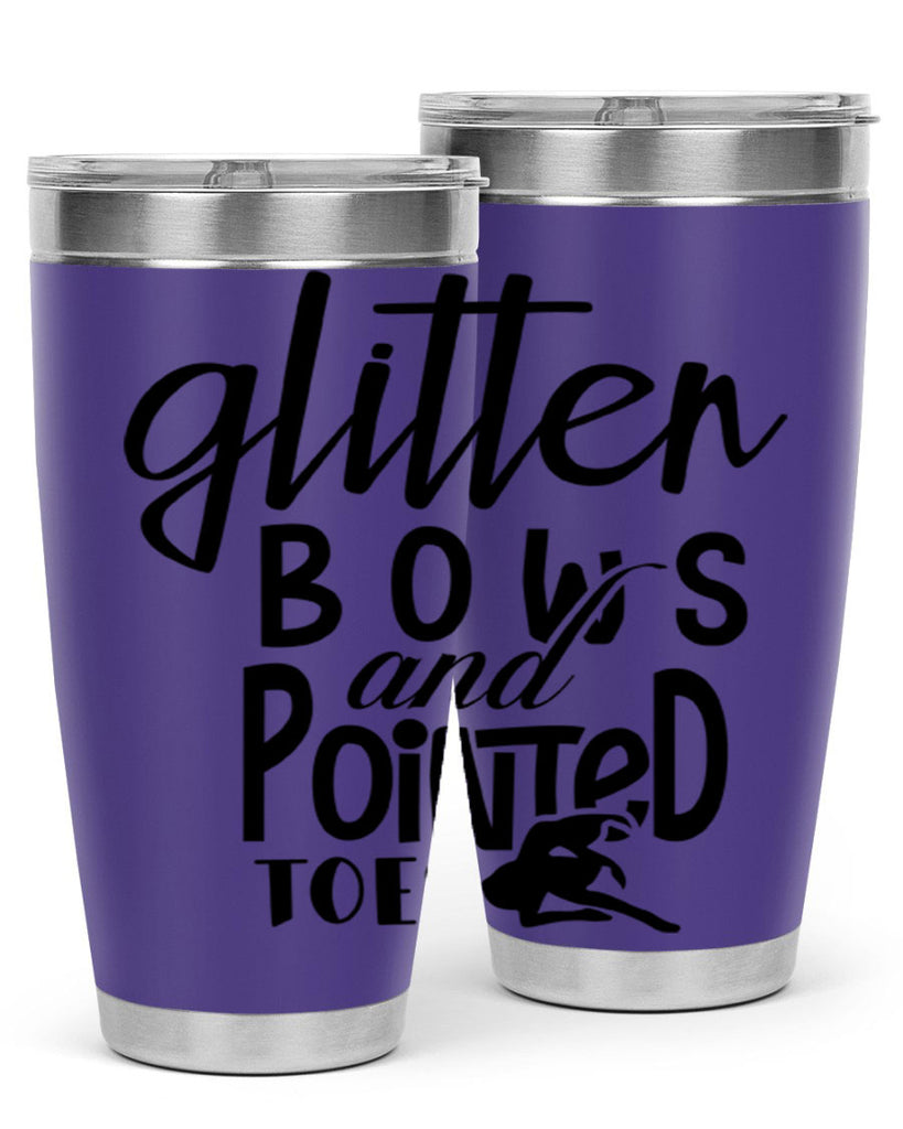 glitter bows and pointed toes 42#- ballet- Tumbler