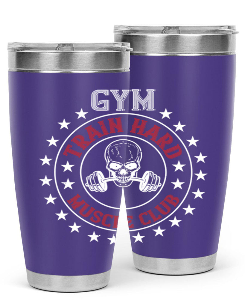 gym train hard mucle club 95#- gym- Tumbler
