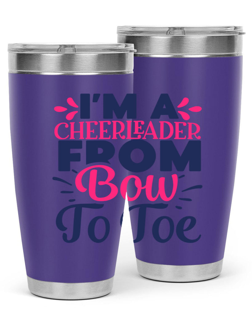 im a cheerleader bow to toe 1743#- cheer- Tumbler