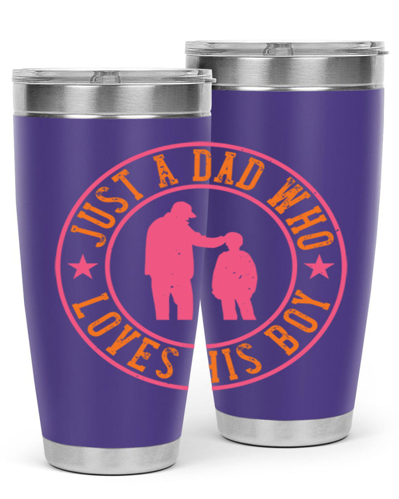 just a dad who loves his boy 192#- fathers day- Tumbler