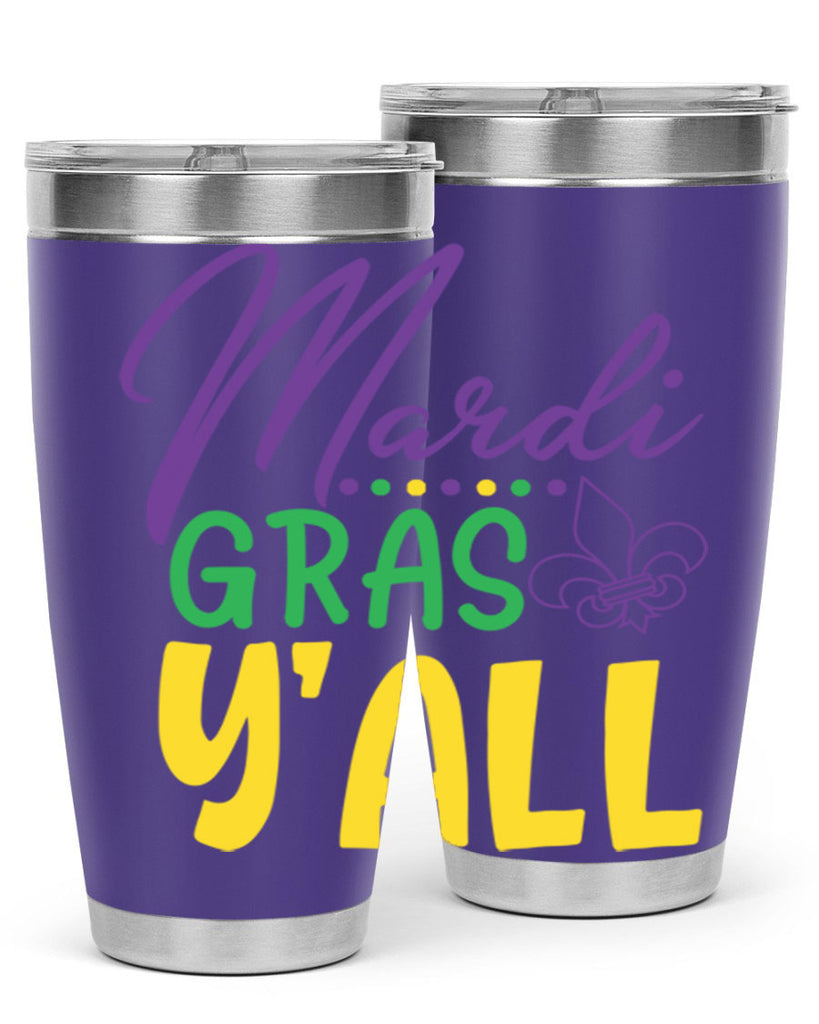 mardi gras yall 77#- mardi gras- Tumbler