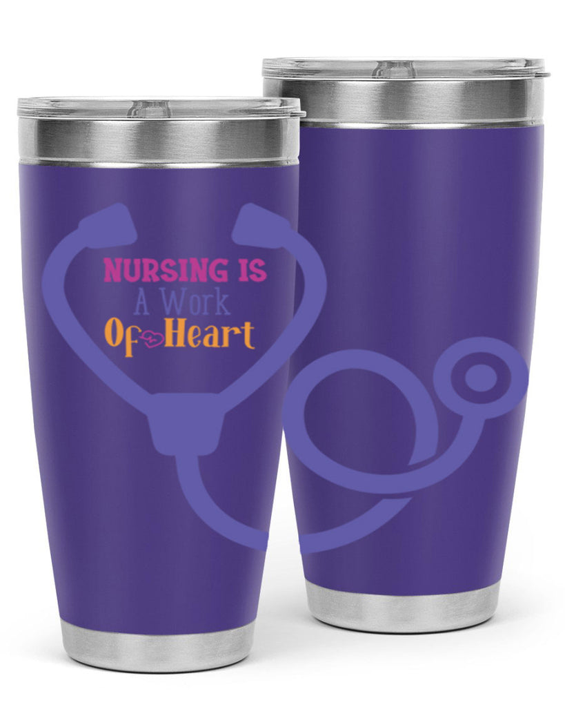 nursing is a work of heart Style Style 68#- nurse- tumbler