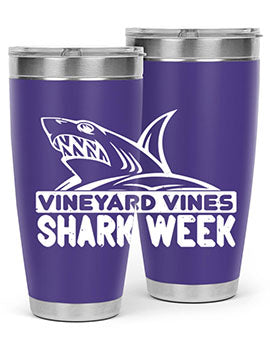 vineyard vines Shark Week Style 8#- shark  fish- Tumbler