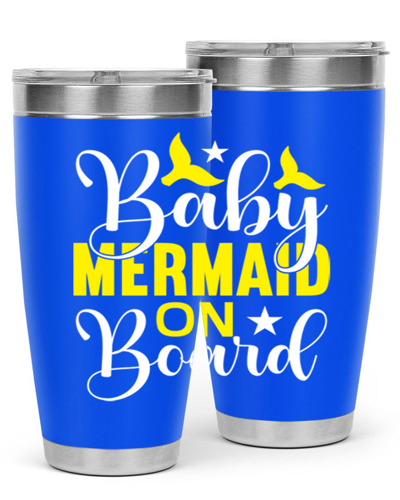 Baby Mermaid on Board 21#- mermaid- Tumbler