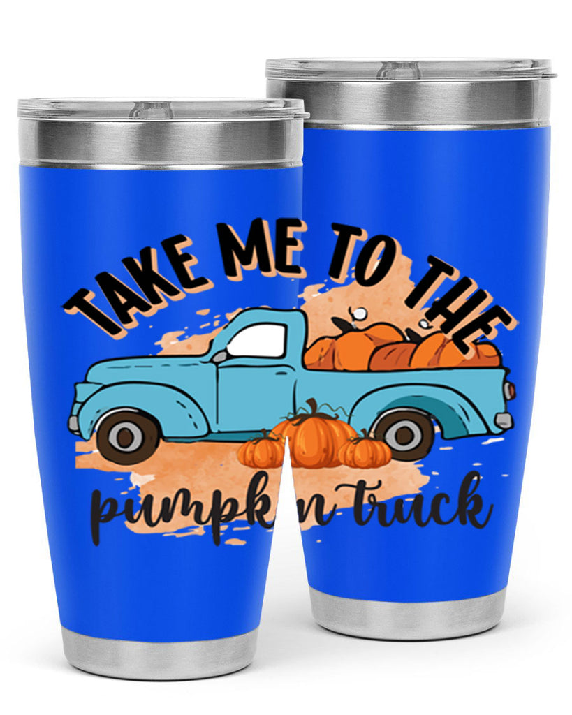 Fall Pumpkin Truck 128#- fall- Tumbler