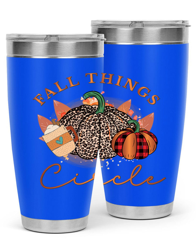Fall Things Circle 133#- fall- Tumbler