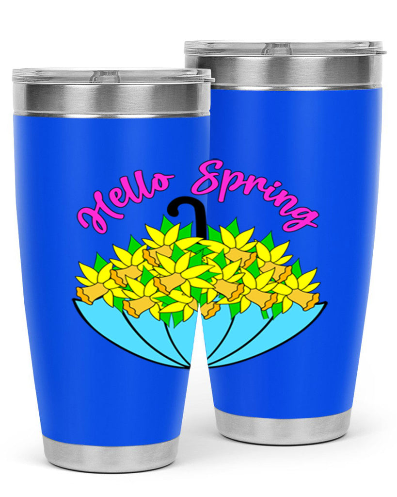 Hello Spring Umbrella Daffodils207#- spring- Tumbler