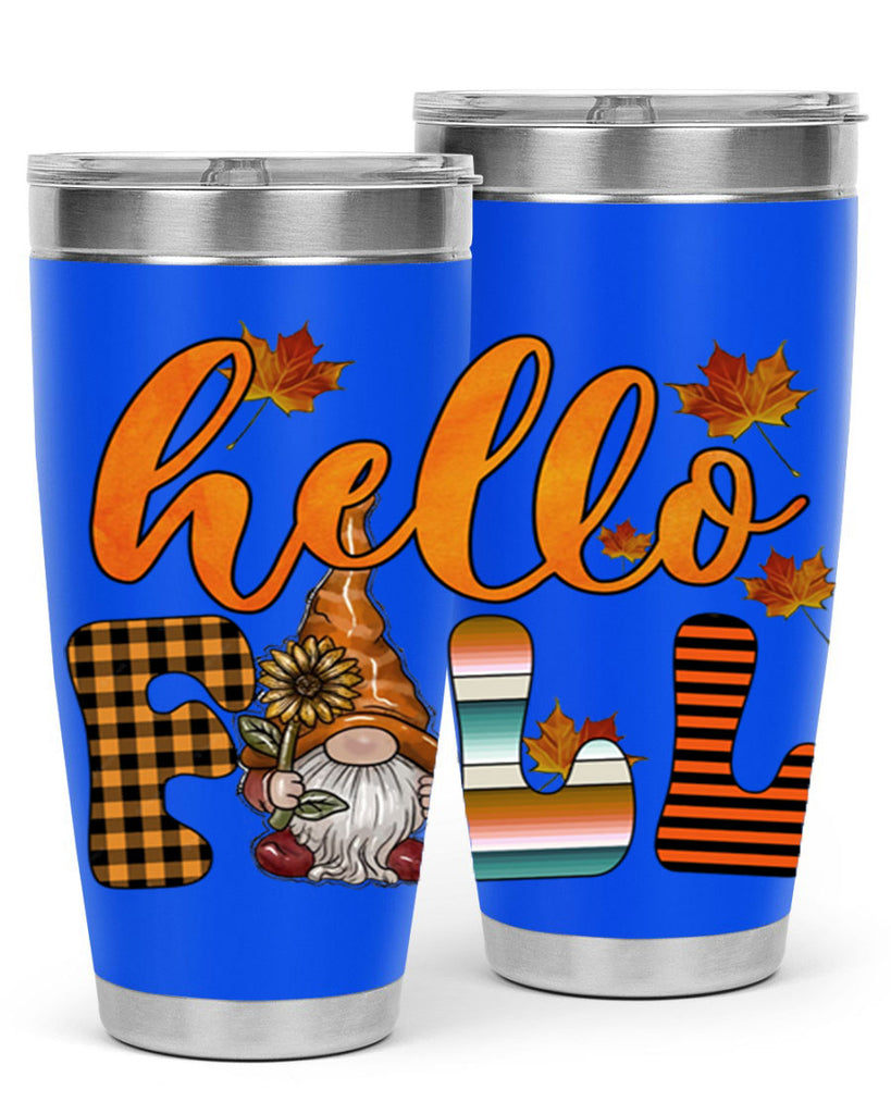 HelloFallVintageGnome 299#- fall- Tumbler