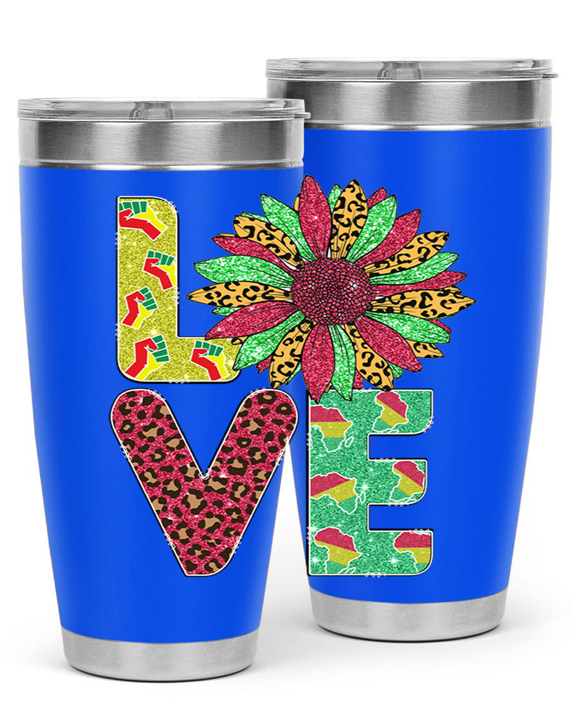 Love Juneteenth Day Fist Sunflower Png 7#- Juneteenth- tumbler