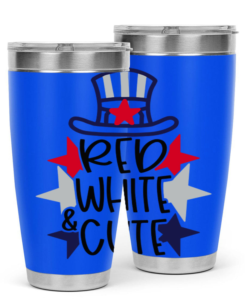 Red White Cute Style 169#- Fourt Of July- Tumbler