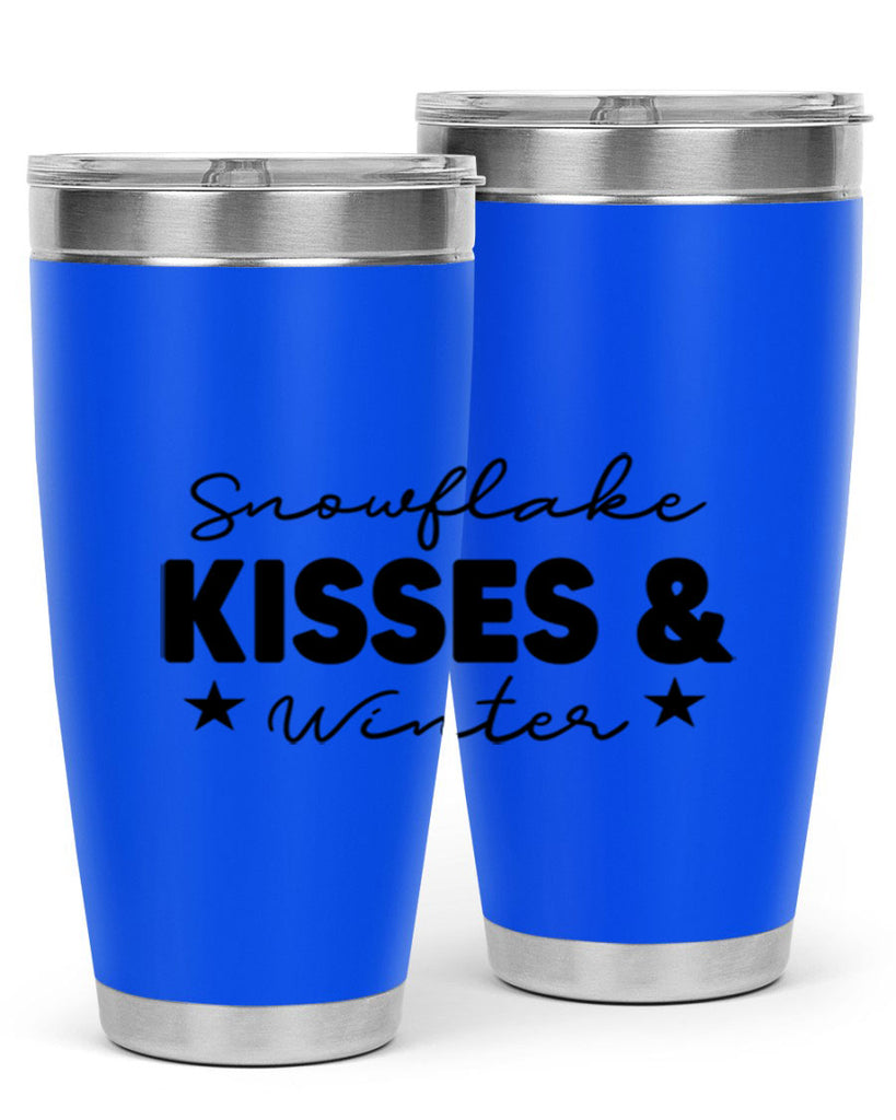 Snowflake Kisses Winter374#- winter- Tumbler
