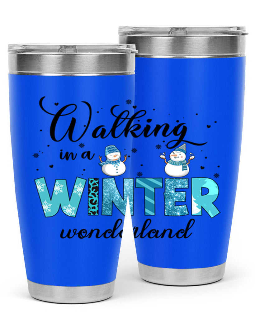 Walking in a winter wonderland 443#- winter- Tumbler