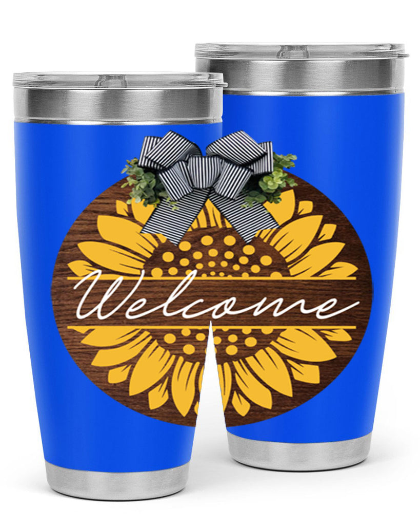 Welcome Sunflower Mockup584#- spring- Tumbler