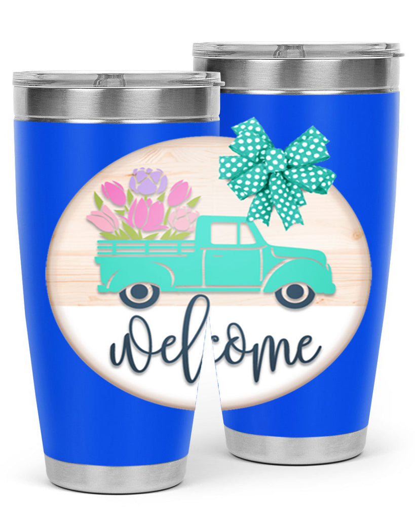 Welcome spring truck Mockup578#- spring- Tumbler