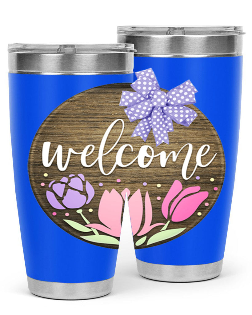 Welcome three flowers Mockup586#- spring- Tumbler