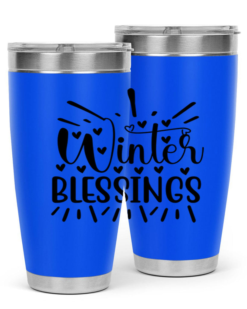 Winter Blessings 491#- winter- Tumbler