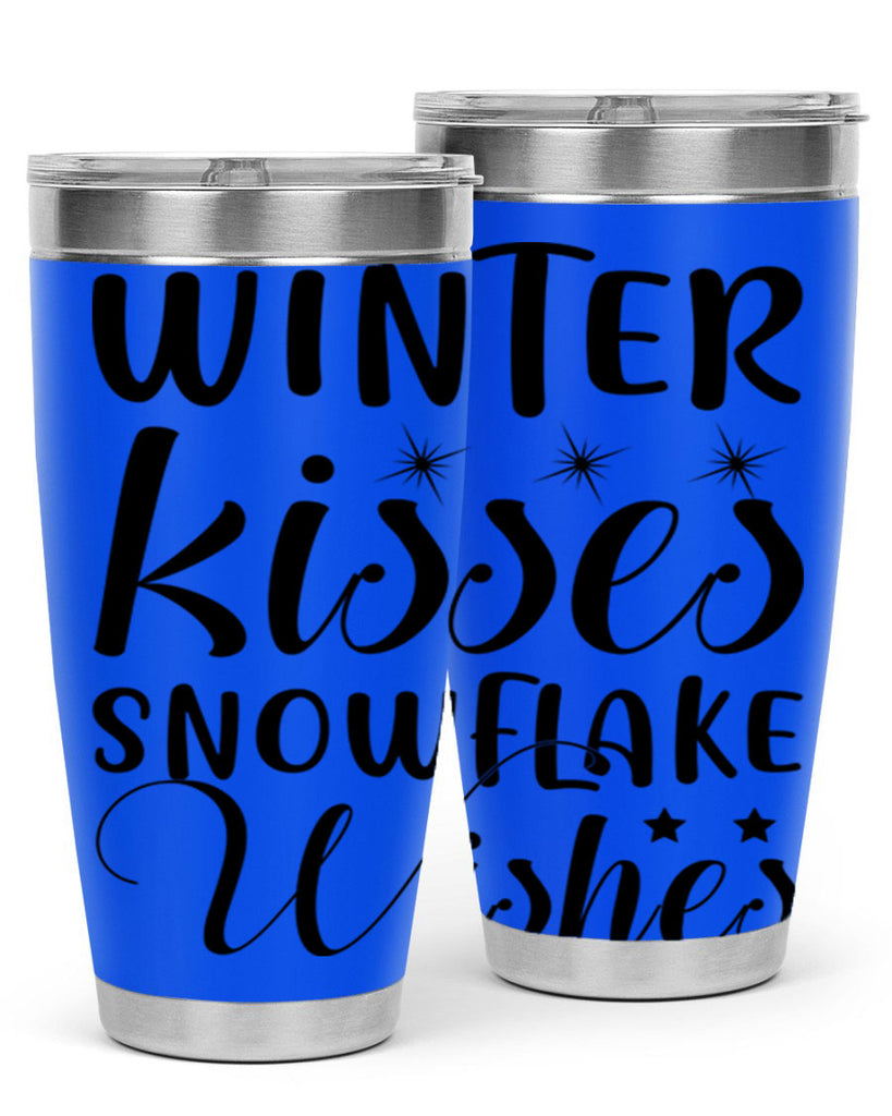 Winter Kisses Snowflake Wishes 561#- winter- Tumbler