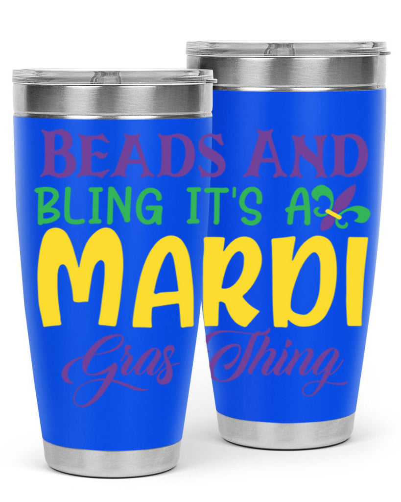 beads and bling its a mardi gras thing 86#- mardi gras- Tumbler