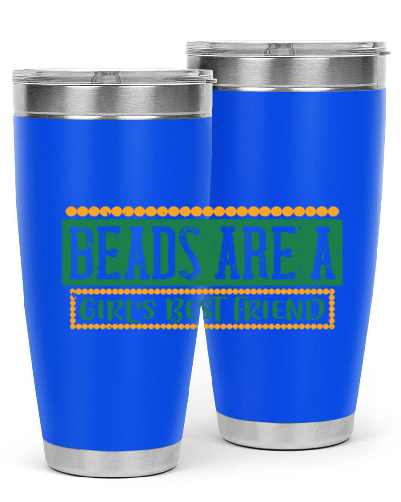 beads are a girls best friend 29#- mardi gras- Tumbler