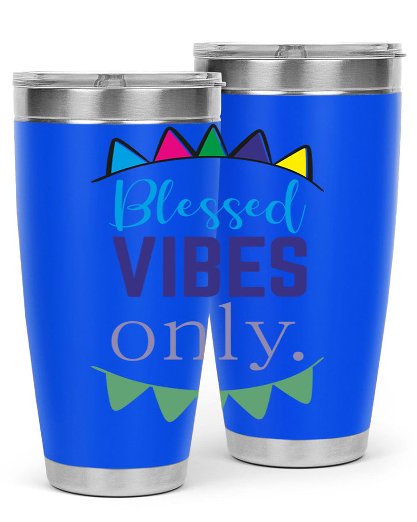 blessd vibes only- black words phrases- Cotton Tank