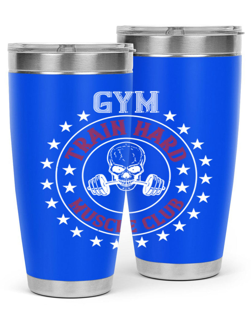 gym train hard mucle club 95#- gym- Tumbler