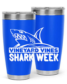 vineyard vines Shark Week Style 8#- shark  fish- Tumbler