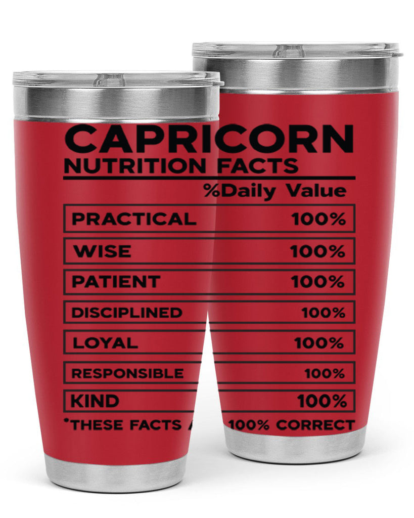 Capricorn Nutrition Facts 185#- zodiac- Tumbler