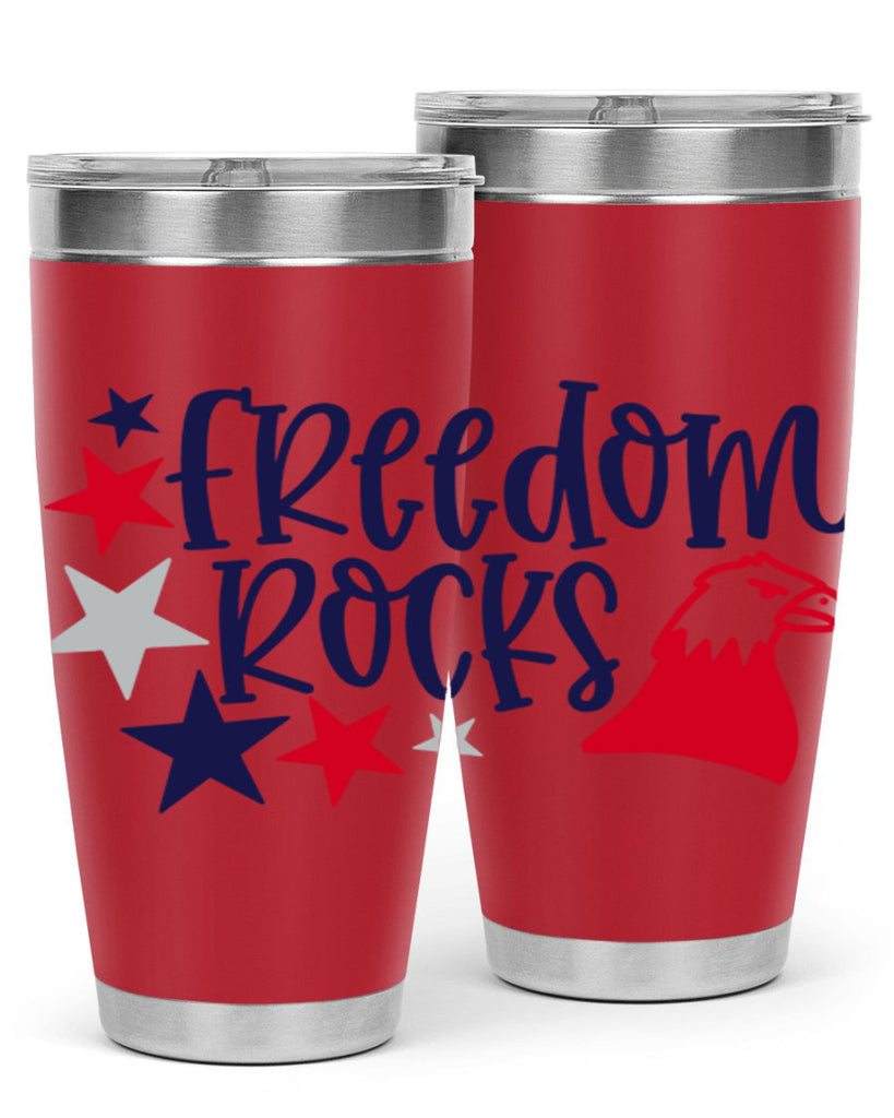 Freedom Rocks Style 148#- Fourt Of July- Tumbler