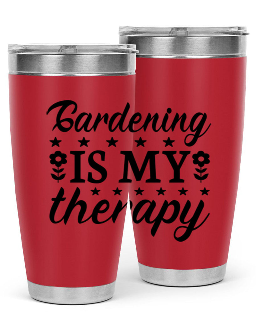 Gardening is my therapy  146#- spring- Tumbler