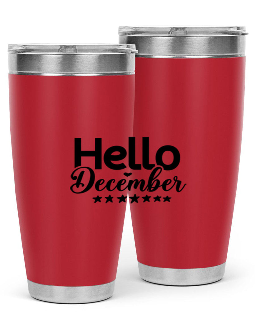 Hello December 156#- winter- Tumbler