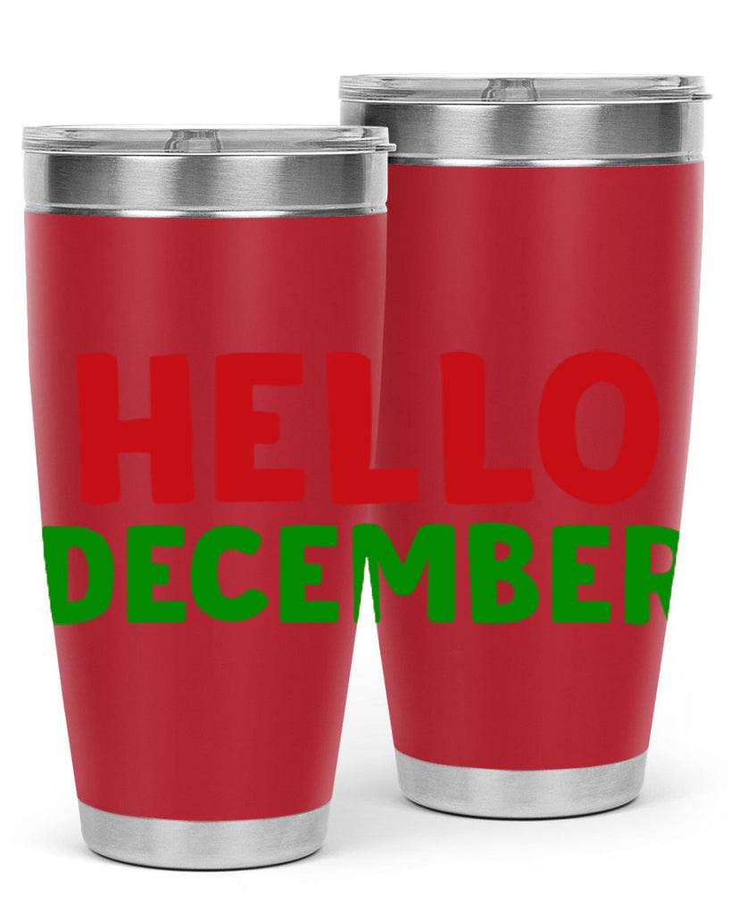 Hello December 158#- winter- Tumbler
