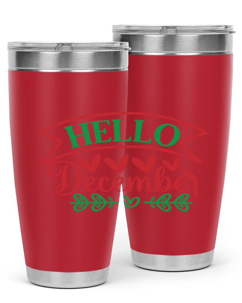 Hello December 159#- winter- Tumbler
