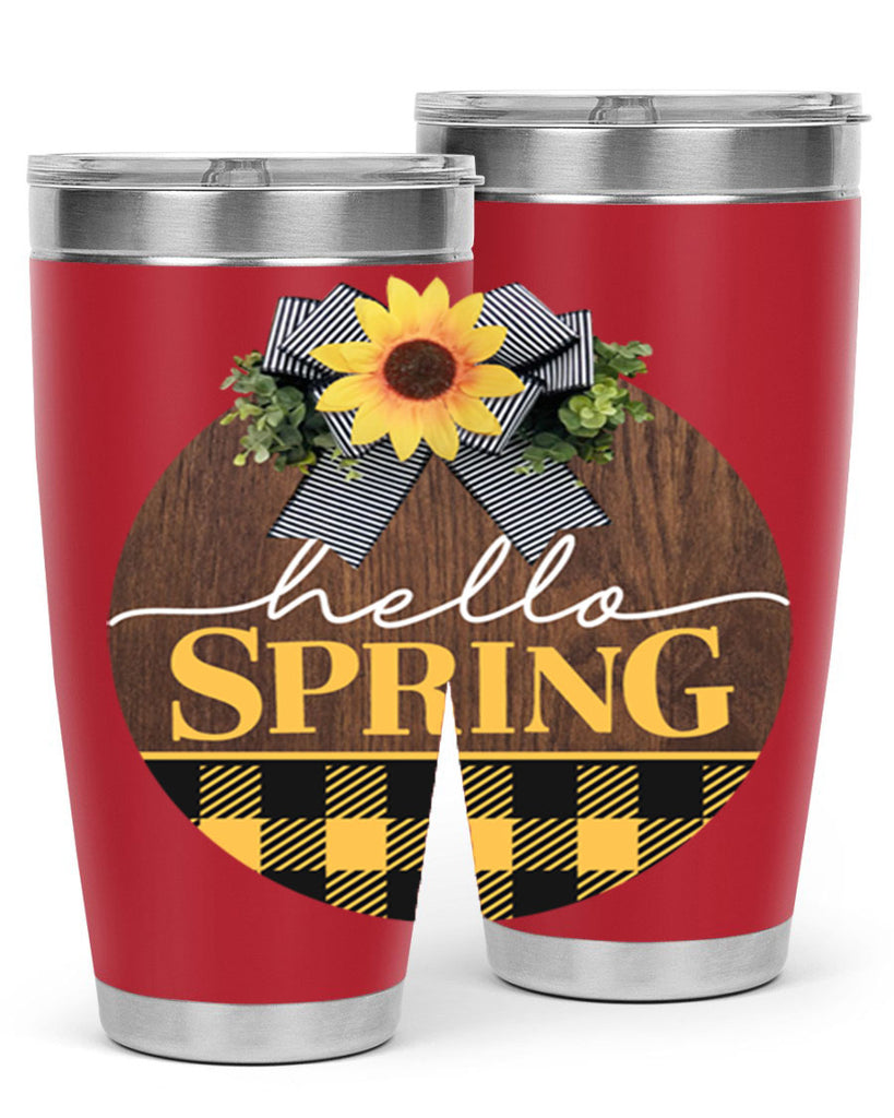 Hello Spring plaid Mockup 204#- spring- Tumbler