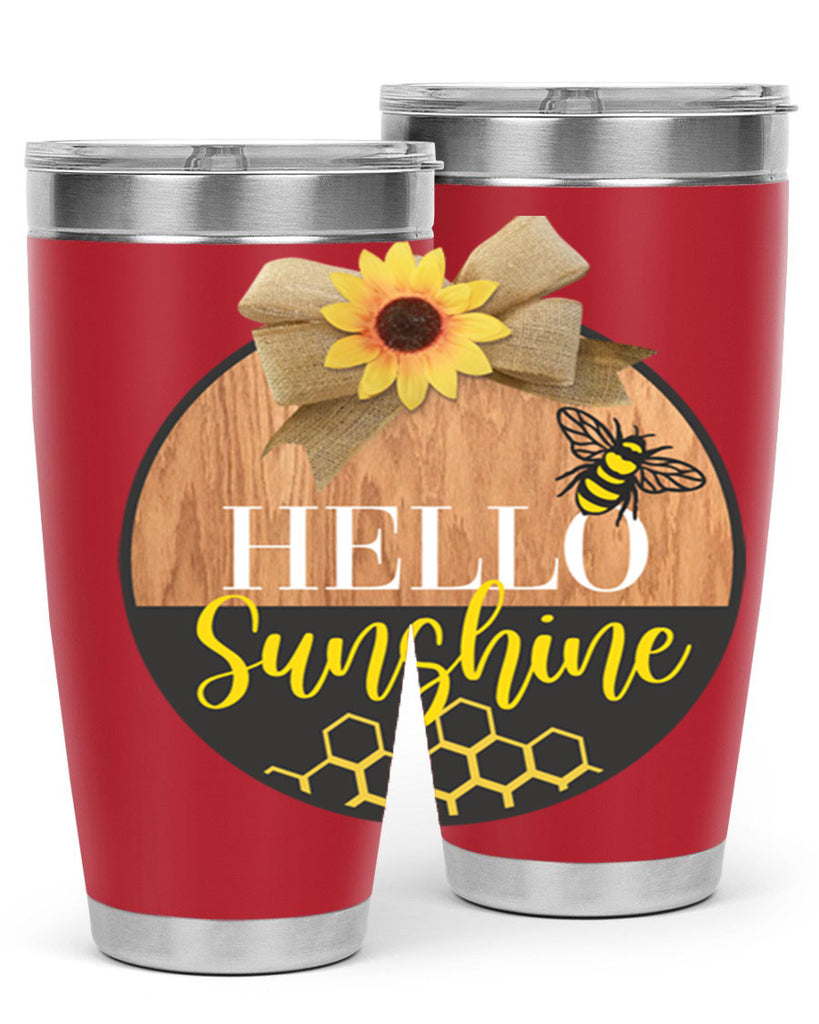 Hello Sunshine and bee Mockup215#- spring- Tumbler